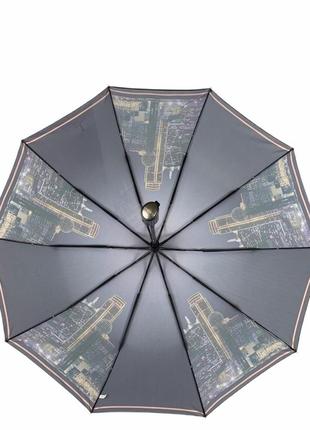 Жіноча складна парасоля автомат c принтом від thebest-flagman, нічне місто, f0136-12 фото