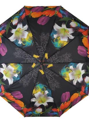 Женский зонт полуавтомат "s&l" с лилиями, топ2 фото