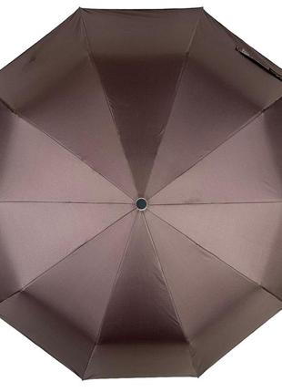 Жіноча парасолька напівавтомат на 10 спиць антивітер з принтом міст всередині від bellissimo, коричневий, м 0628-15 фото