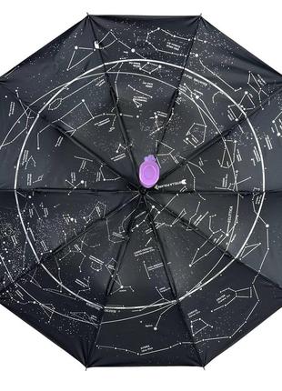 Зонт полуавтомат однотонный "звездное небо" от bellissimo, сиреневый, 019302-8 топ6 фото