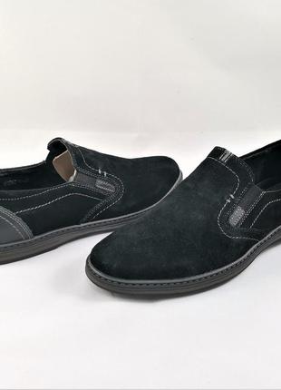 Мужские мокасины черные замшевые туфли натуральная кожа (размеры: 40,44) видео обзор - 62-н топ2 фото