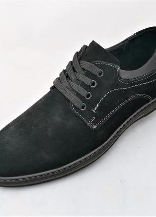 Мужские мокасины черные замшевые туфли натуральная кожа (размеры: 41,43) видео обзор - 65-н топ3 фото