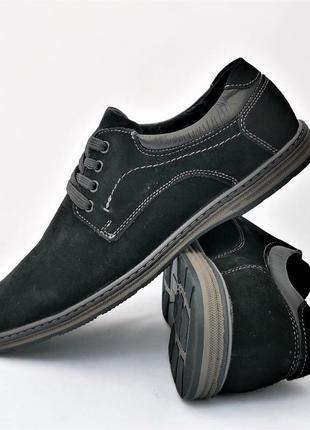 Мужские мокасины черные замшевые туфли натуральная кожа (размеры: 41,43) видео обзор - 65-н топ8 фото
