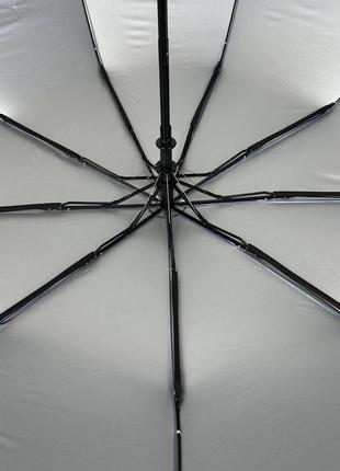 Складной зонт полуавтомат с абстрактным принтом от "серебряный дождь", антиветер, цвет синий 022-309-1 топ7 фото