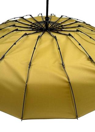 Однотонна автоматична парасоля на 16 карбонових спиць антивітер від toprain, салатовий, 0918-66 фото