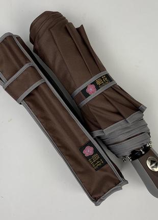 Женский зонт-автомат на 8 спиц от susino, коричневый, 06819-2 топ3 фото