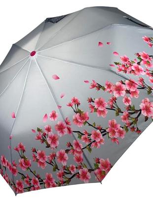 Женский зонт полуавтомат на 9 спиц, антиветер, малиновый, toprain топ