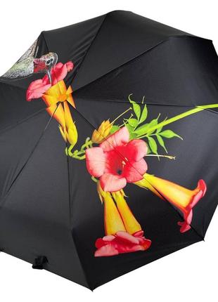 Жіноча парасолька-автомат у подарунковій упаковці з хустинкою, екзотичний принт від rain flower, 01010-3