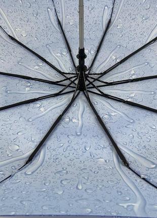 Женский зонт полуавтомат "капли дождя" от s&l на 10 спиц, синий, 01605р-2 топ