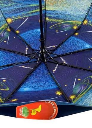 Женский зонт полуавтомат с двойной тканью bellissimo, синий, 018301s-4 топ5 фото