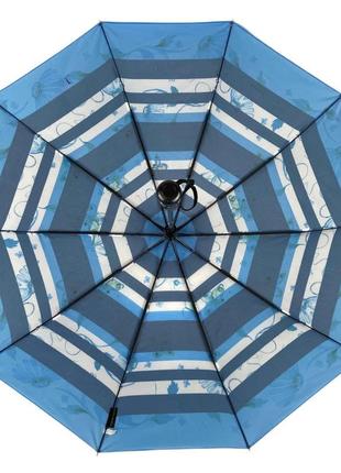 Жіноча парасолька напівавтомат nature на 10 спиць, від sl, блакитна, 0477-64 фото