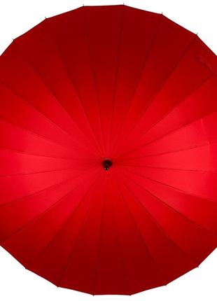 Однотонна механічна парасоля-тростина на 24 спиці від toprain, червоний, n 0609-93 фото
