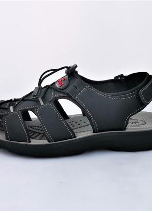 Мужские сандалии черные босоножки на липучке (размеры: 42) топ3 фото