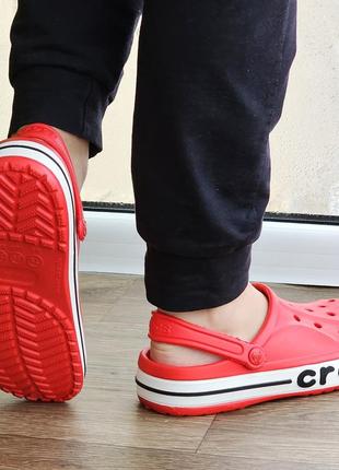 Женские кроксы красные тапочки croc$ шлёпанцы (размеры: 34,35,36,37,38) топ2 фото