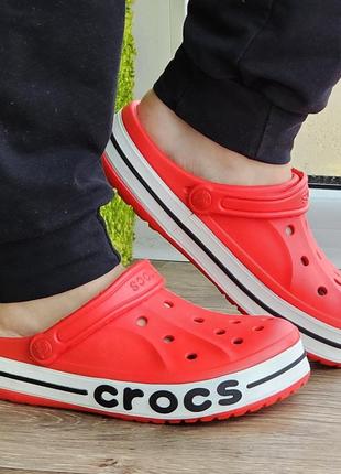 Женские кроксы красные тапочки croc$ шлёпанцы (размеры: 34,35,36,37,38) топ5 фото