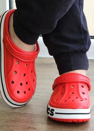 Женские кроксы красные тапочки croc$ шлёпанцы (размеры: 34,35,36,37,38) топ4 фото