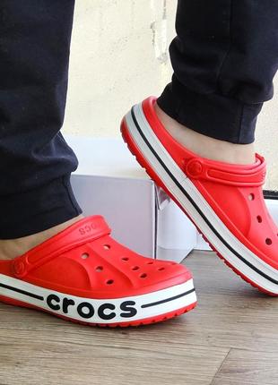 Жіночі крокси червоні капці croc$ шльопанці (розміри: 36,37,38,39,40)7 фото