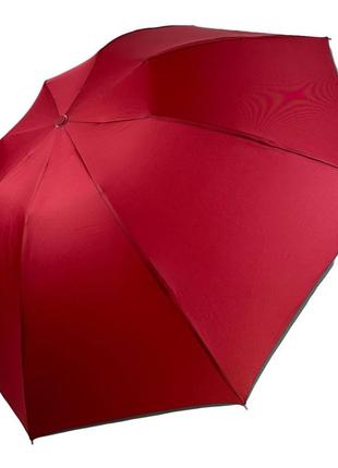 Женский складной зонт автомат зонт со светоотражающей полоской от bellissimo, красный м0626-3 топ3 фото