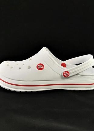 Женские тапочки croc$ белые кроксы шлёпки сланцы (размеры: 41) топ9 фото