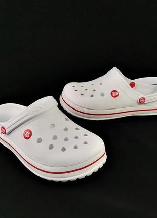Женские тапочки croc$ белые кроксы шлёпки сланцы (размеры: 41) топ2 фото