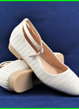 . жіночі балетки білі мокасини туфлі (розміри: 36,37,38,39,40) — 80-5