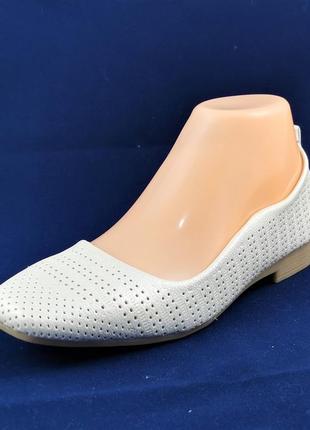 . жіночі балетки білі мокасини туфлі (розміри: 36,37,38,39,40) — 80-52 фото