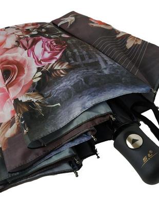 Женский зонт полуавтомат "s&l" с розами, топ6 фото