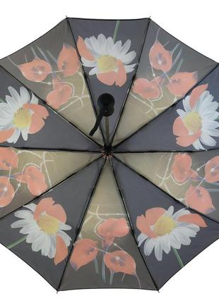 Жіноча парасоля напівавтомат susino з білими ромашками, 043006-24 фото