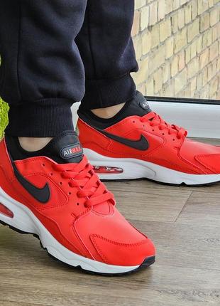 Мужские красные кроссовки n!ke air max 93 кожаные найки весна осень