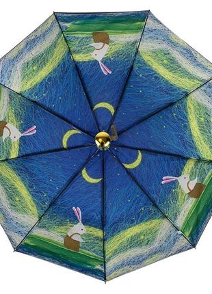 Женский зонт полуавтомат с двойной тканью bellissimo, серый, 018301s-3 топ4 фото