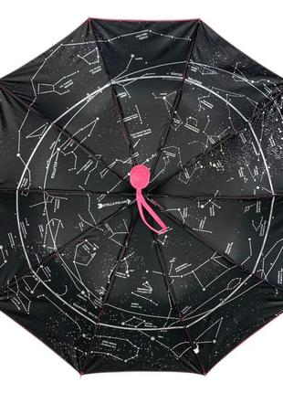 Зонт полуавтомат однотонный "звездное небо" от bellissimo, розовый, 019302-1 топ6 фото