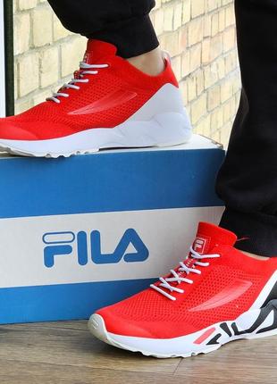 Кросівки f!la червоні чоловічі філа тканинні літні для бігу (розміри: 41,42,43,44,45)1 фото