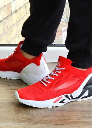 Кросівки f!la червоні чоловічі філа тканинні літні для бігу (розміри: 41,42,43,44,45)4 фото