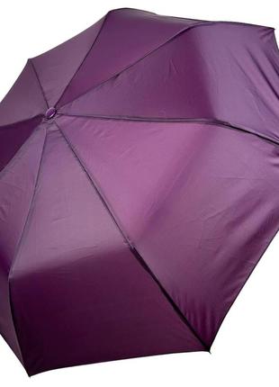 Женский однотонный зонт полуавтомат на 8 спиц от toprain, фиолетовый топ1 фото