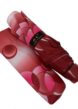 Женский механический зонт на 8 спиц от sl, красный, 035011-2 топ6 фото