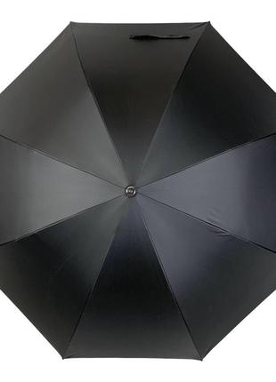 Однотонный зонт-трость, полуавтомат на 8 спиц от фирмы rst, черный, 01113-1 топ2 фото