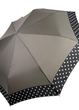 Женский зонт полуавтомат на 8 спиц с рисунком гороха, от sl, серый, 07009-5 топ