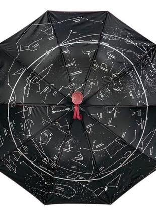 Зонт полуавтомат однотонный "звездное небо" от bellissimo, бордовый, 019302-3 топ6 фото