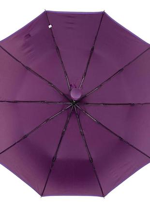 Жіноча парасоля напівавтомат від bellissimo на 10 спиць, однотонний, фіолетовий, 019307-63 фото