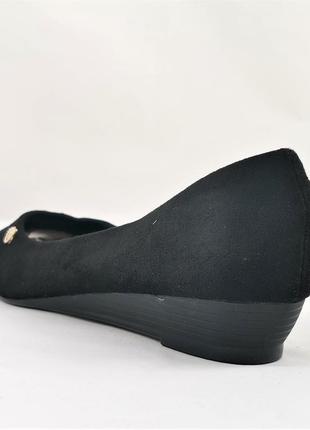 . жіночі балетки чорні мокасини туфлі замшеві (розміри: 41) — 5-43 фото