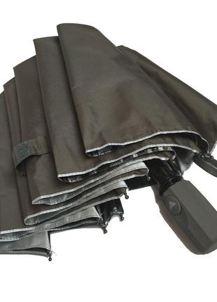 Женский зонт полуавтомат bellissimo с узором изнутри и тефлоновой пропиткой, серый, 018315-11 топ5 фото