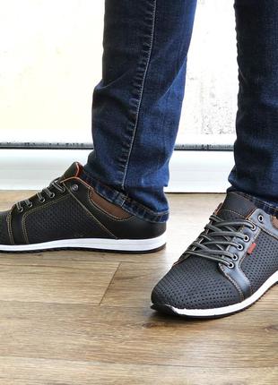 Мужские мокасины летние кроссовки сеточка черные (размеры: 40,41,42,43,44,45) видео обзор - 14-1 топ6 фото