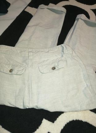 Лляні укорочені брюки graziela4 фото