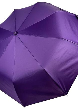 Женский зонт полуавтомат с рисунком цветов внутри от susino на 9 спиц антиветер, фиолетовый топ3 фото