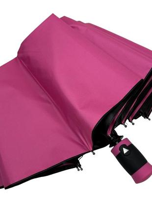 Жіноча парасолька напівавтомат на 10 спиць антивітер з принтом міст всередині від bellissimo, рожевий, м 0628-67 фото