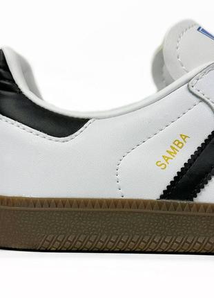 Adidas samba white and black4 фото