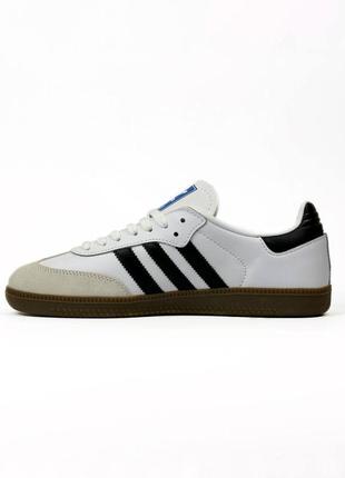 Adidas samba white and black5 фото