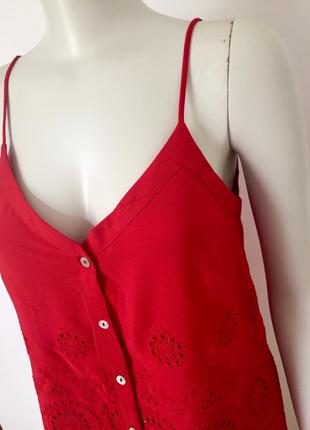 Блуза-майка красная stradivarius4 фото