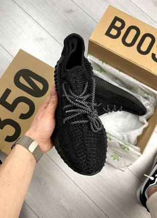 Adidas yeezy boost 350 black рефлектив4 фото