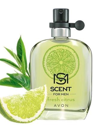 Туалетная вода avon scent for men crispy fresh citrus для него, 30мл.
